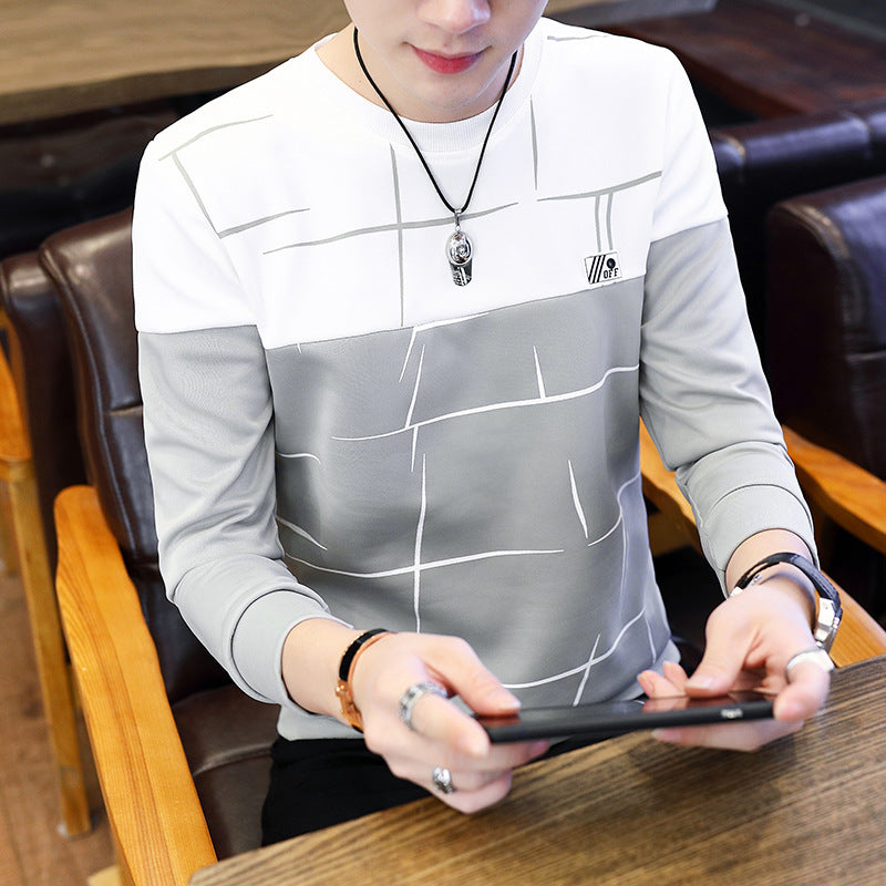 Spring and autumn color matching bottoming shirt - KuzuSHOP