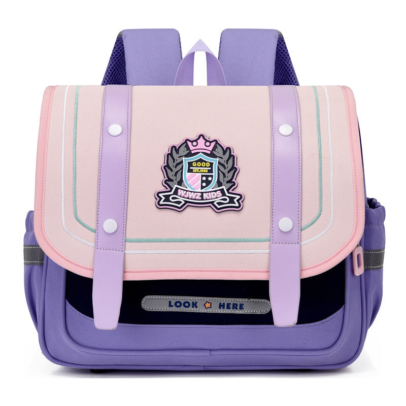 Elementary School Student Schoolbag British Style Boys And Girls Burden Reduction Children Backpack - KuzuSHOP