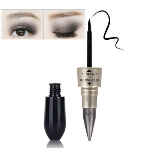 Double head six color eyeshadow black eyeliner - KuzuSHOP