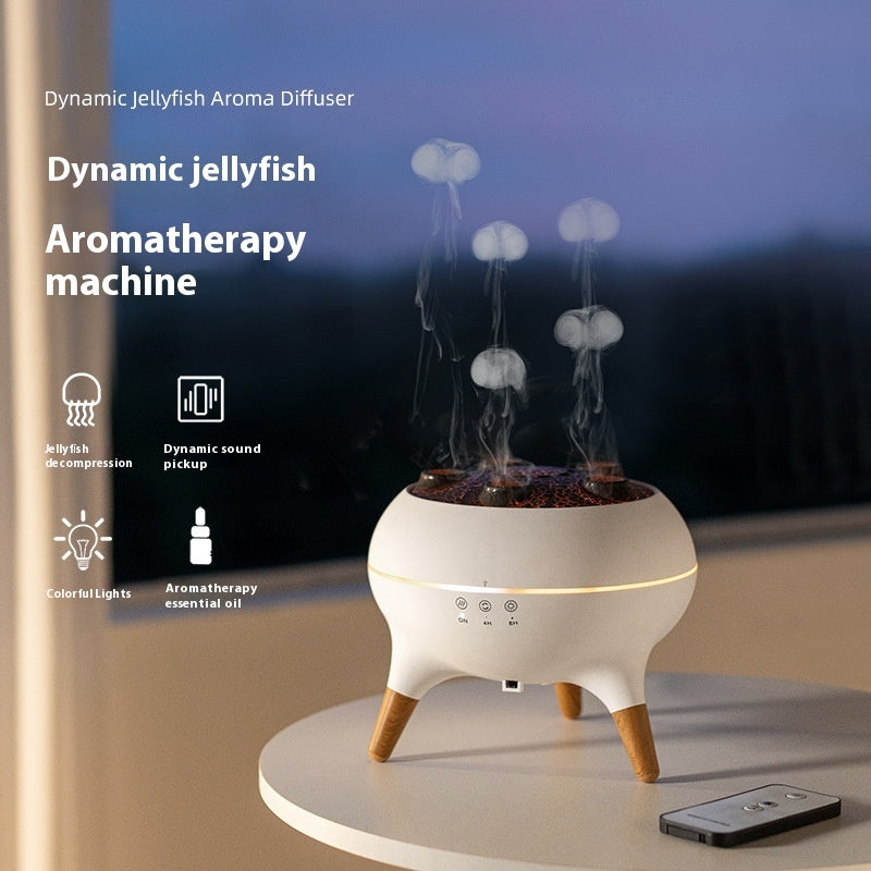 Household Intelligent Jellyfish Ultrasonic Air Humidifier Ultrasonic Porous Atomization Timing Remote Control Humidifier Aroma Diffuser - KuzuSHOP