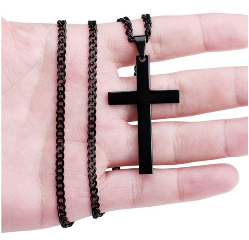 Classic Cross Necklace Men's Pendant Fashion Stainless Steel Jewelry - KuzuSHOP