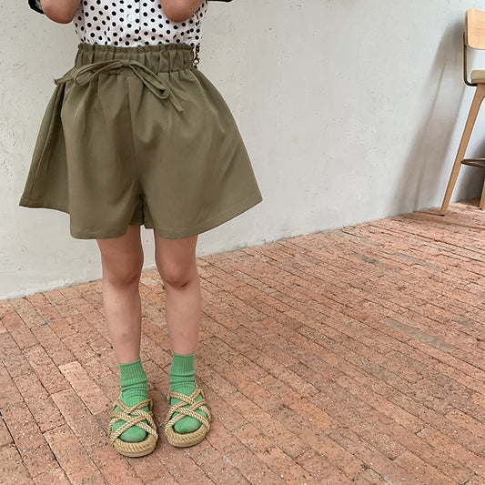 Korean Style Children's Casual Shorts Solid Color - KuzuSHOP