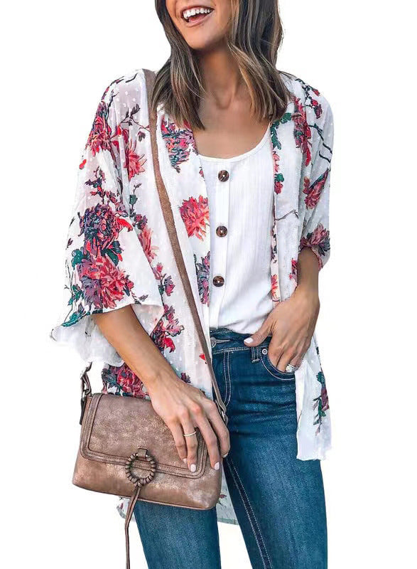 Women's Fashion Printing Coat Top - KuzuSHOP
