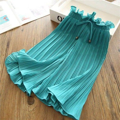 Girls' New Nine Points Anti-mosquito Casual Wide Leg Pants - KuzuSHOP