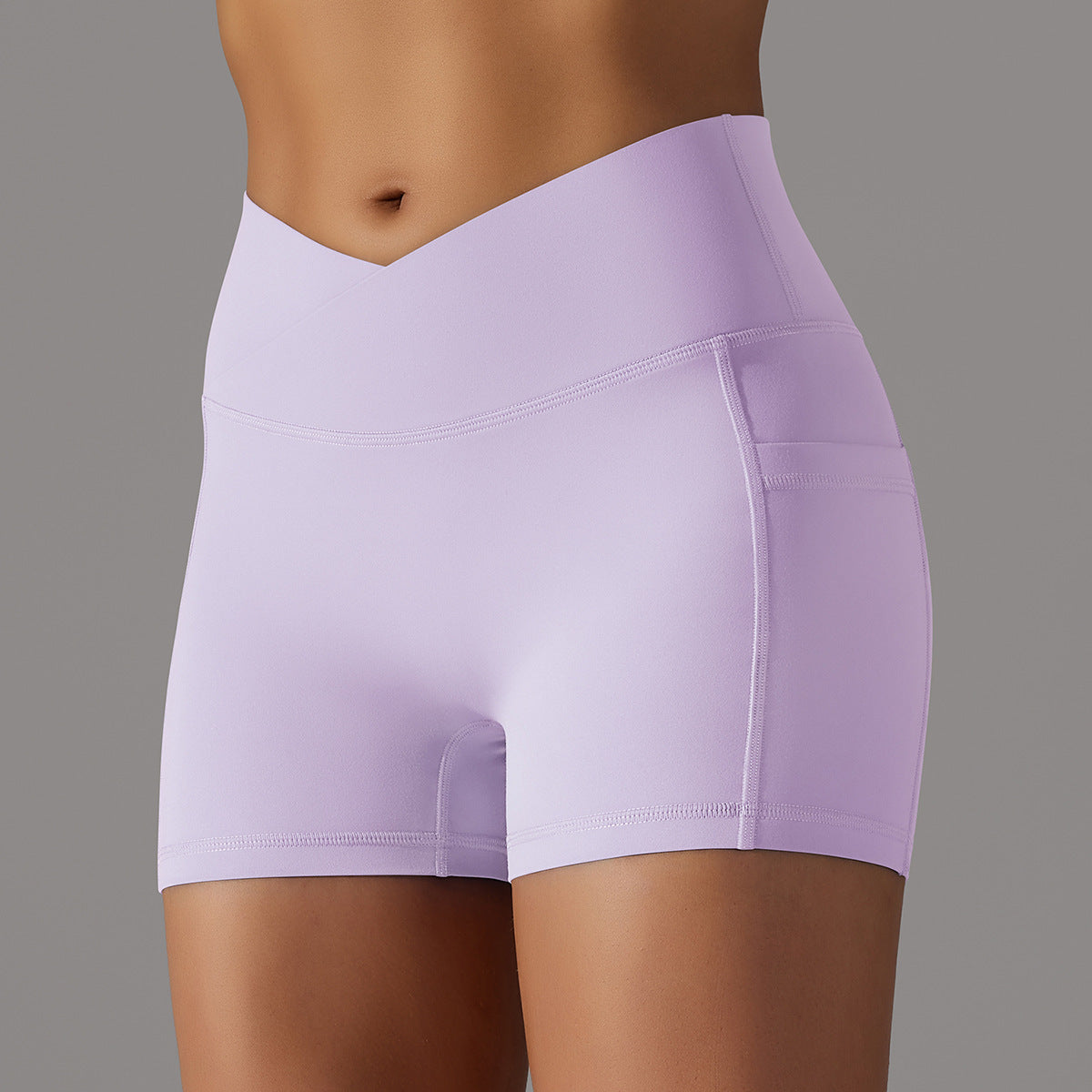 Yoga Shorts With Phone Pocket Design Fitness Sports Pants For Women Clothing - KuzuSHOP