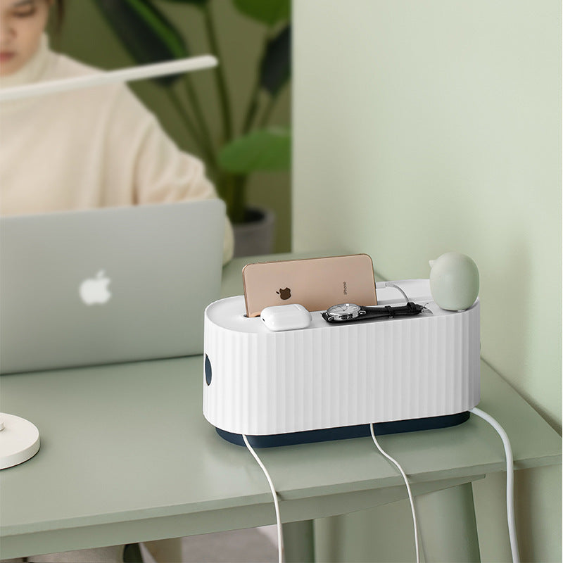 Power Strip Wire Case Cable Storage Box Anti Dust Charger Socket Organizer Network Line Storage Bin Charger Wire Management - KuzuSHOP