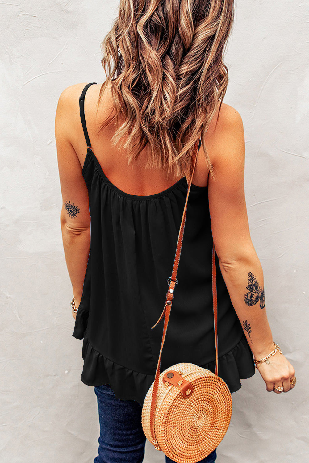 New Women's Ruffled Suspenders Sleeveless Vest Women - KuzuSHOP