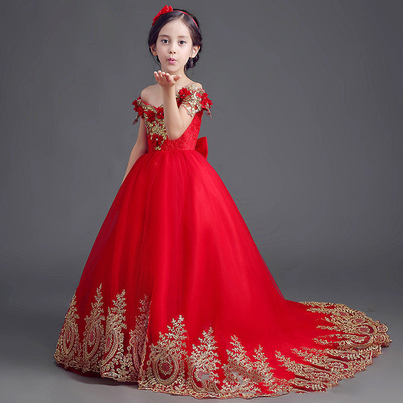 Children's Costume Princess Dress Long Tail Skirt
