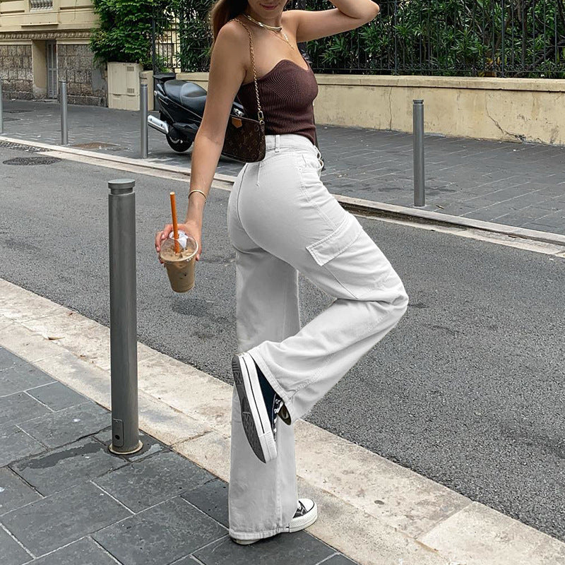 Women's Fashion Straight Jeans In Autumn - KuzuSHOP