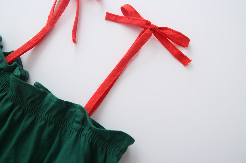 Summer Girls' Cotton Suspender Skirt - KuzuSHOP