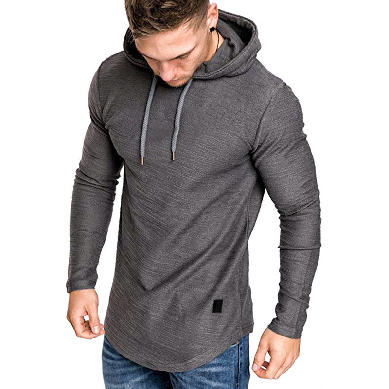 Men Hoodie Sweatshirt Casual Long Sleeve Slim Tops Gym T-shir - KuzuSHOP