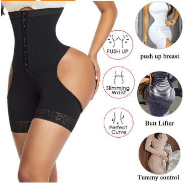 Women Shapewear High Waist Butt Lifter Tummy Control Underwear Workout Waist Trainer Corset - KuzuSHOP