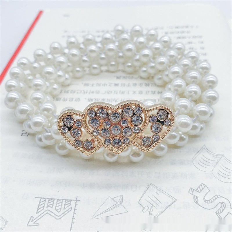 Fashion Jewelry Women's White Pearl Waist Chain Decoration - KuzuSHOP