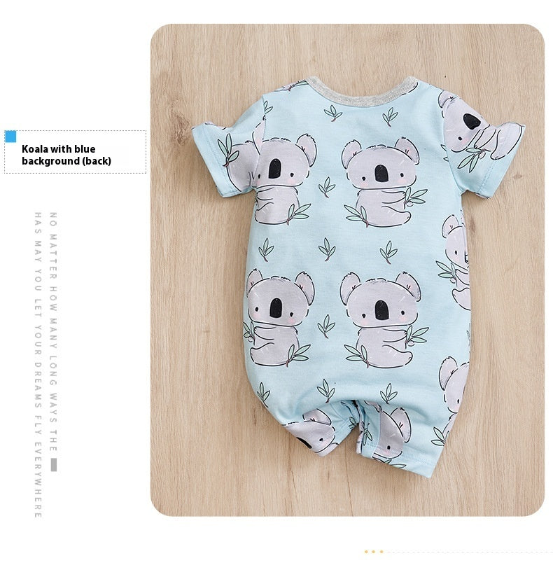 Summer New Baby Jumpsuit Full Printed Koala Baby - KuzuSHOP