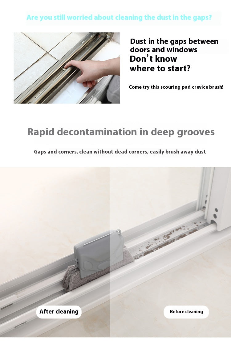 Window Sill Groove Cleaning Tool Brush Household Cleaning Gap Dead Angle - KuzuSHOP