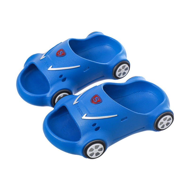 Kids Glowing Slippers Cartoon Car Sandals Children Sandals Anti Slip Boys Girls Luminous Slippers Summer Beach Shoes - KuzuSHOP