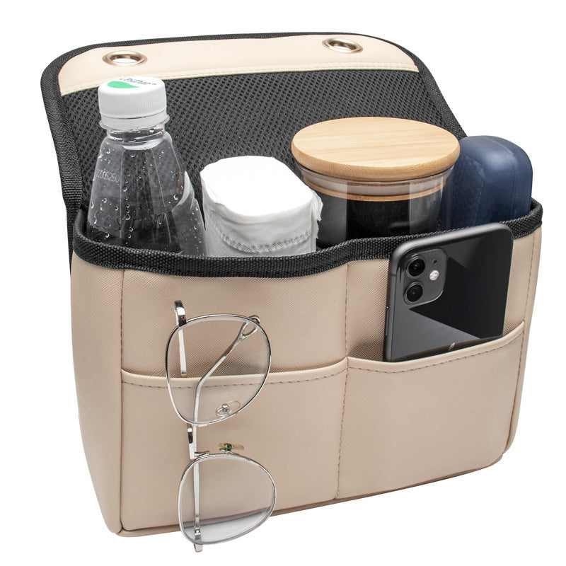 Car Rear Seat Storage Bag Car Leather Multifunctional - KuzuSHOP