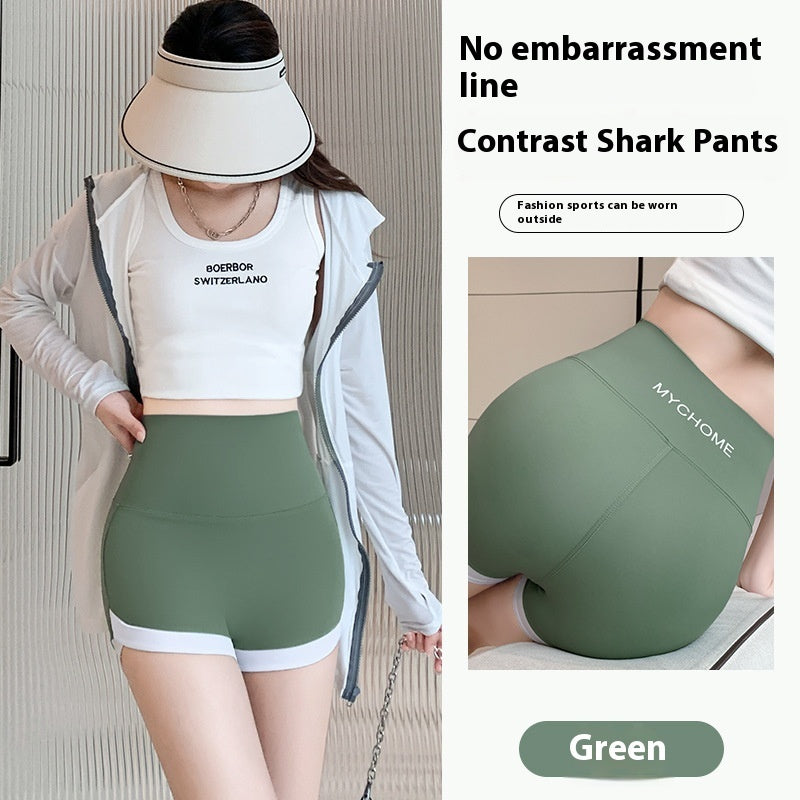Three-point Shark Pants Women's Hip Lifting Sports Shorts - KuzuSHOP