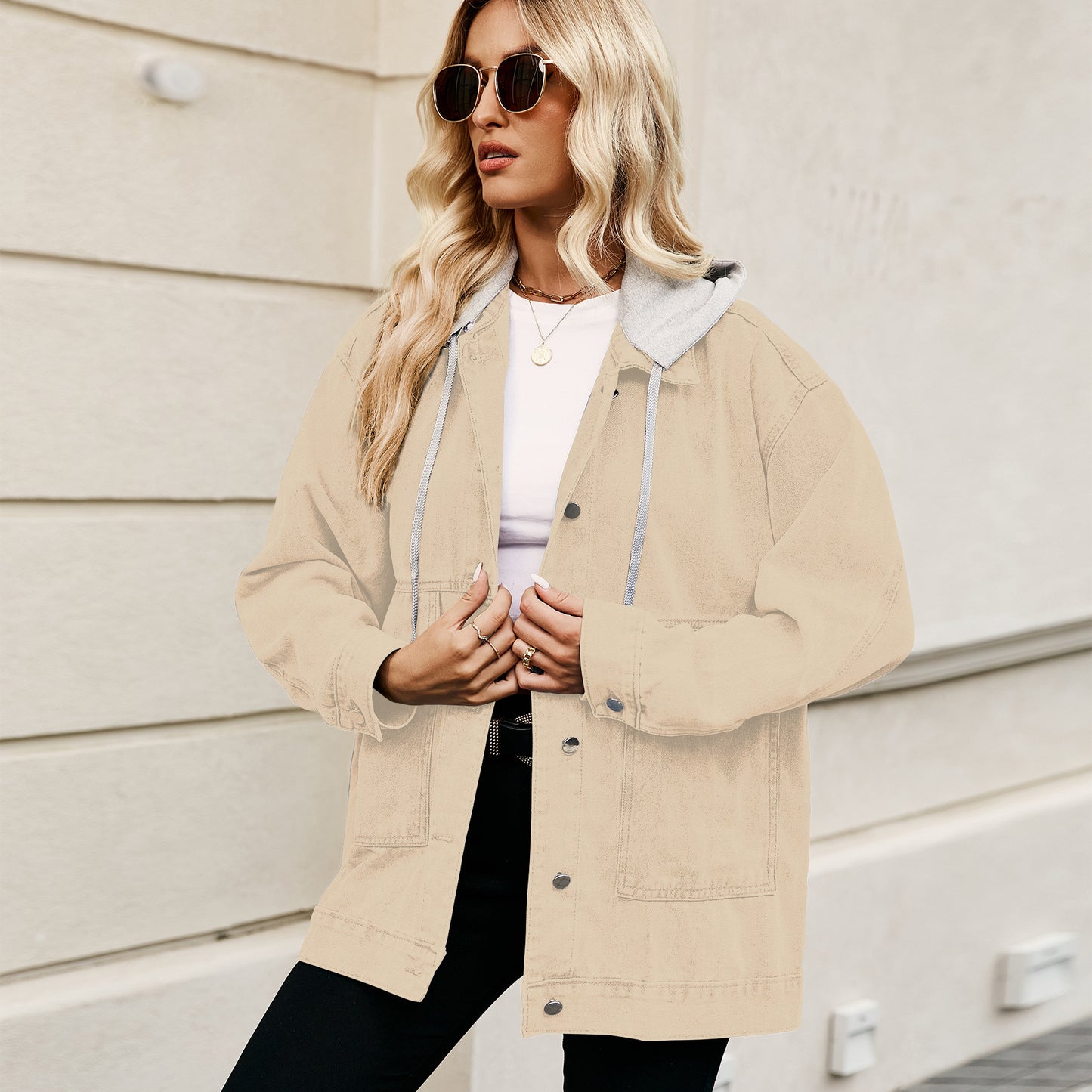 Retro Loose Denim Jacket Top For Women - KuzuSHOP
