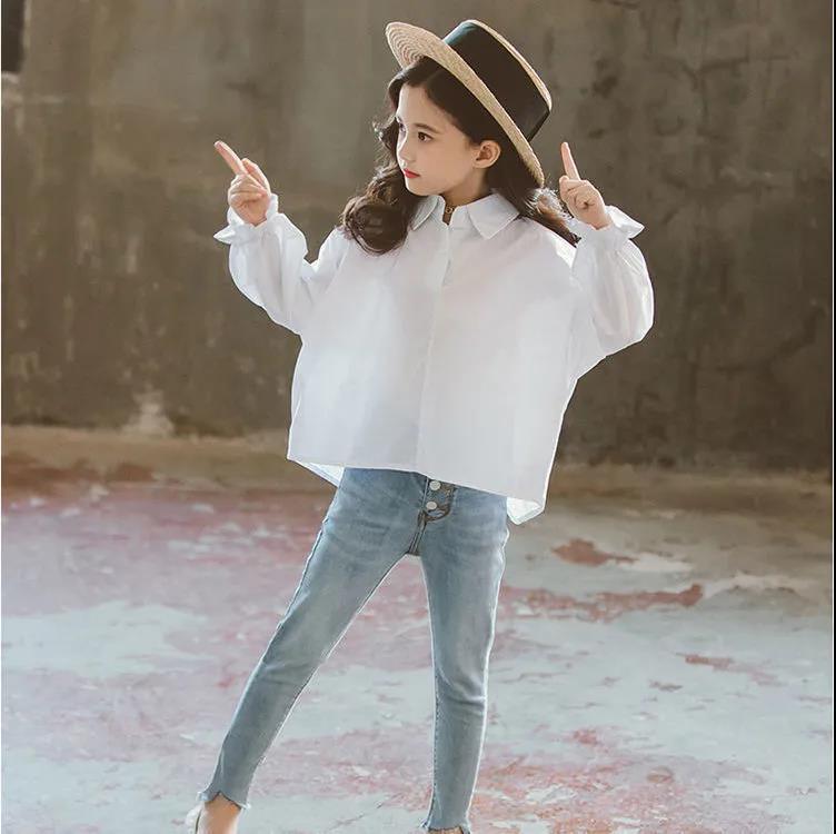Children's Letter Loose Thin Long Sleeve Shirt - KuzuSHOP