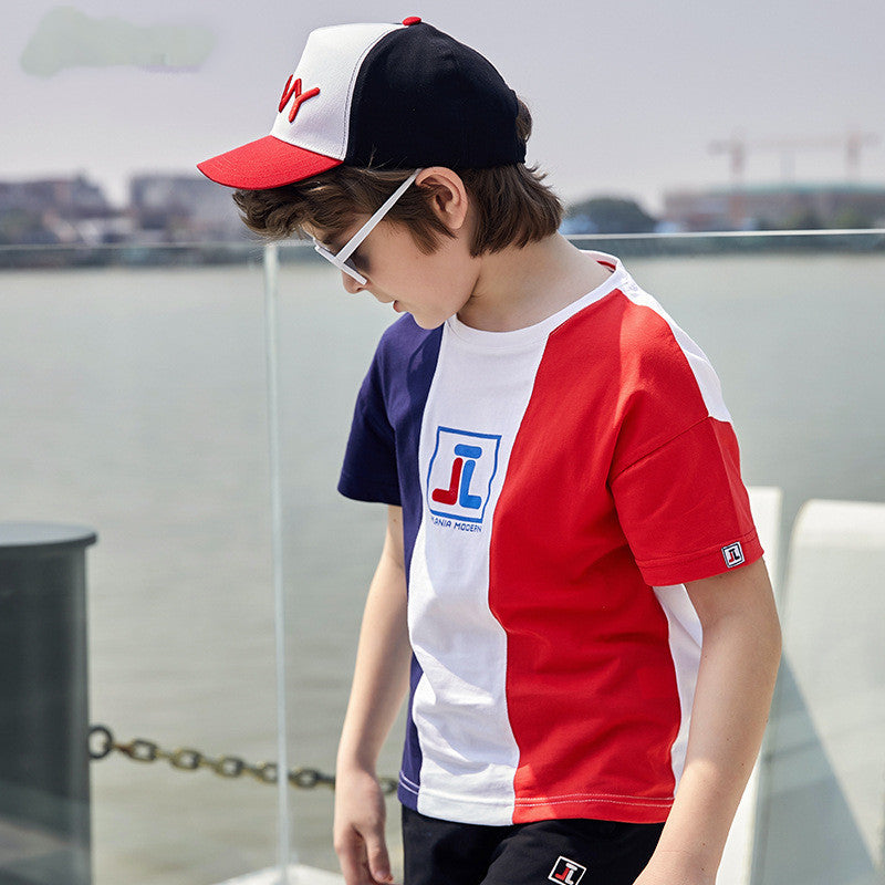 Cotton boy's short sleeve T-shirt - KuzuSHOP