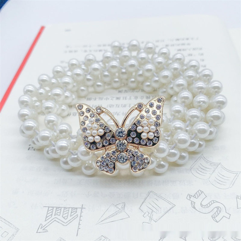 Fashion Jewelry Women's White Pearl Waist Chain Decoration - KuzuSHOP