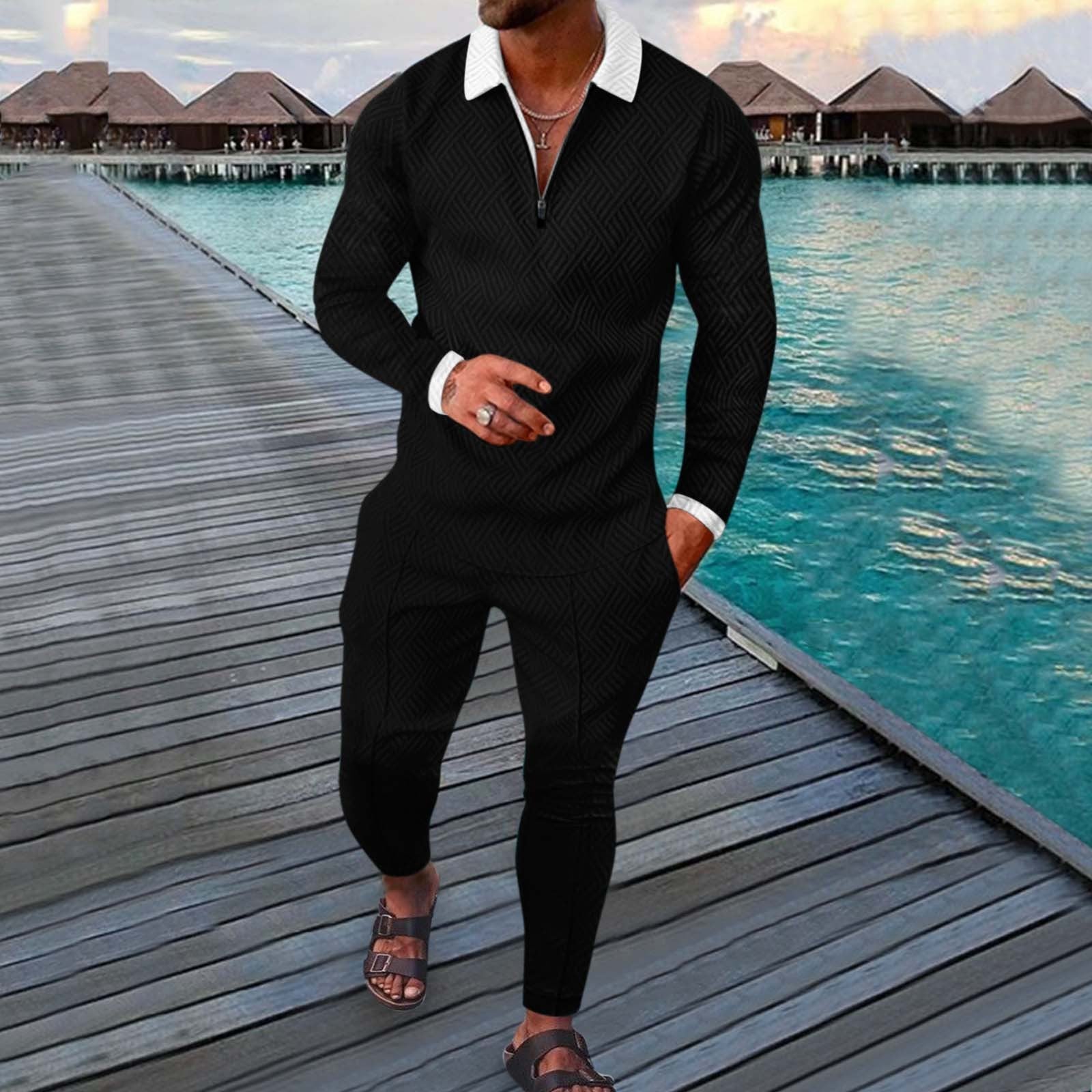 Autumn Long-sleeved Trousers Two-piece Sports And Leisure Men's Suit - KuzuSHOP