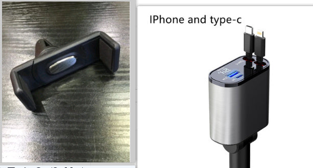 Metal Car Charger 100W Super Fast Charging Car Cigarette Lighter USB And TYPE-C Adapter - KuzuSHOP