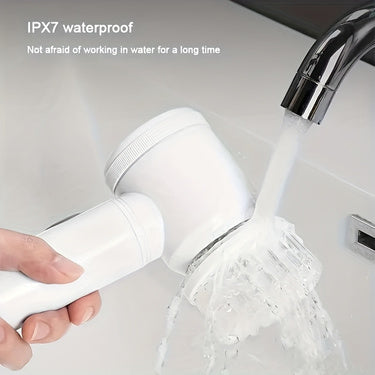 1pc Electric Spin Cleaning Brush,USB Rechargeable Handheld Kitch Cleaner Coldless Rotary Brush, Power Brush Bathroom Rechargeable Brush, Automatic Rotary Power Cleaning Brush For Cleaning - KuzuSHOP