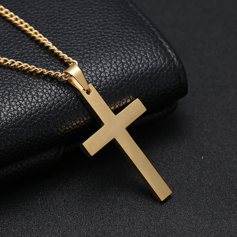 Classic Cross Necklace Men's Pendant Fashion Stainless Steel Jewelry - KuzuSHOP