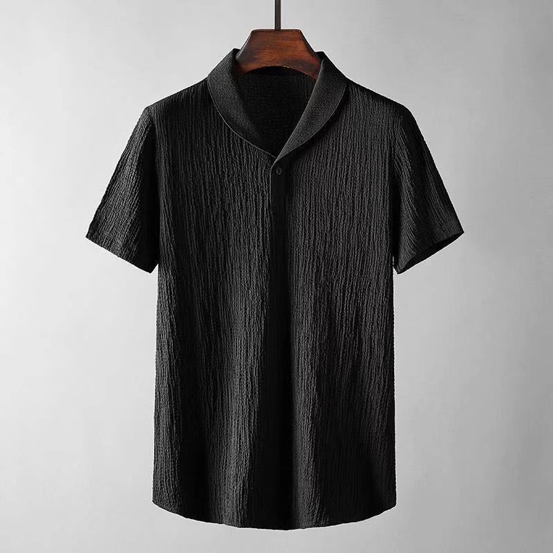 Leisure Suit Summer Loose Short Sleeve Top And Drawstring Trousers Fashion Mens Clothing - KuzuSHOP