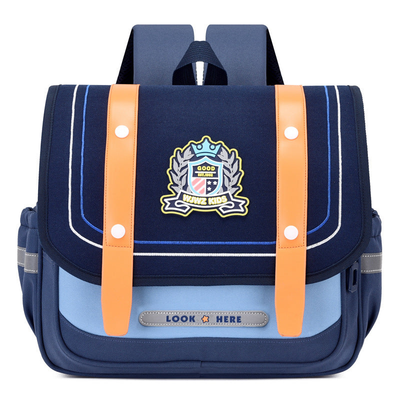 Elementary School Student Schoolbag British Style Boys And Girls Burden Reduction Children Backpack - KuzuSHOP