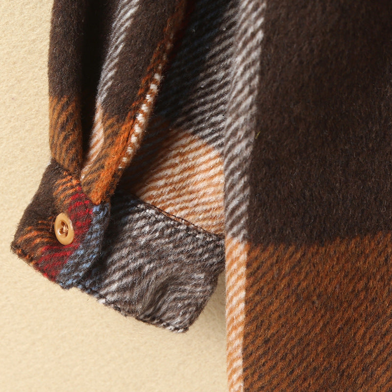 Girls Fashion Small Plaid Shirt Children's - KuzuSHOP