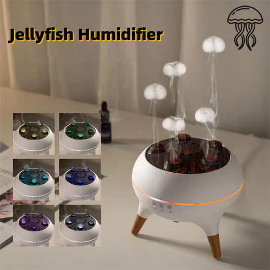 Household  Intelligent Jellyfish Ultrasonic Air Humidifier Ultrasonic Porous Atomization Timing Remote Control Humidifier Aroma Diffuser - KuzuSHOP