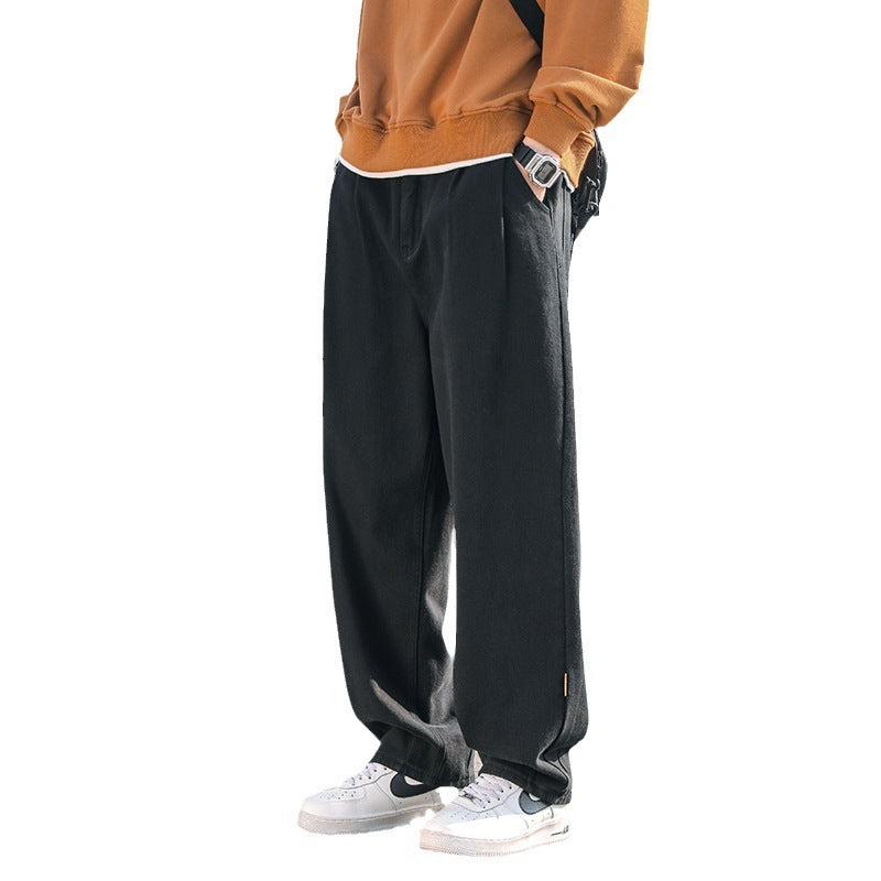 Cotton Pants Men's Casual Straight-leg Pants - KuzuSHOP