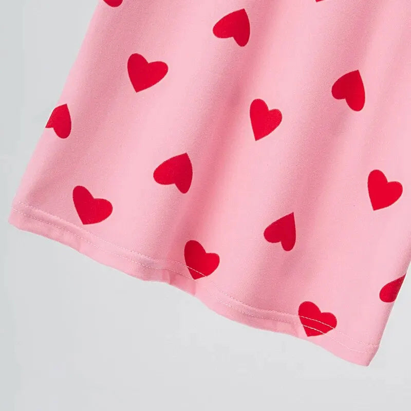 Girls' Summer Thin Short-sleeved Shorts Suit - KuzuSHOP