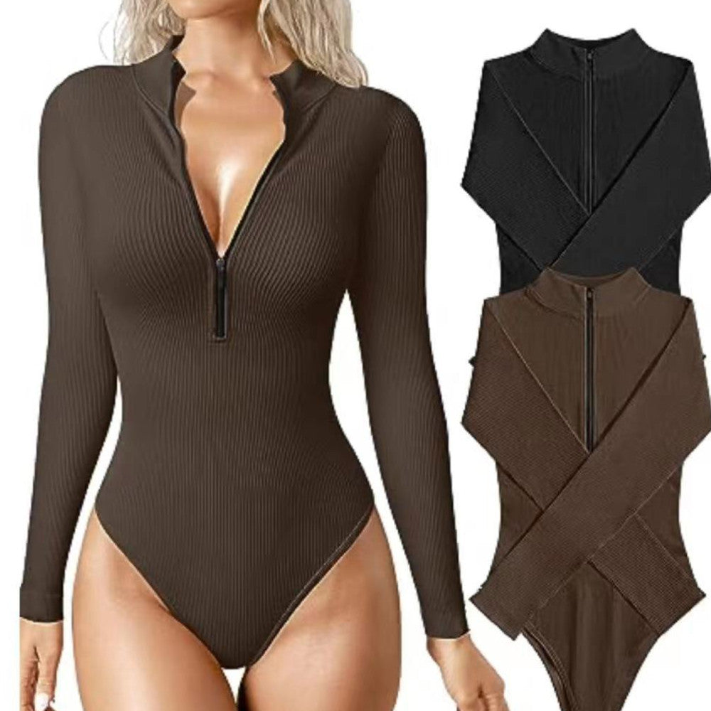 Fashion Long Sleeve Jumpsuit Seamless Slimming Shapewear For Women Romper - KuzuSHOP