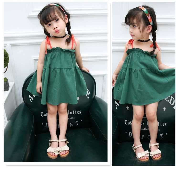 Summer Girls' Cotton Suspender Skirt - KuzuSHOP