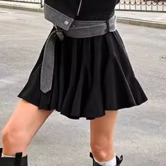 Women's High Waist Skirt Design Ruffled - KuzuSHOP