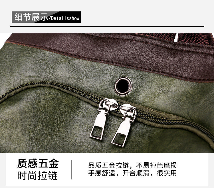 Cross-border women's backpack women's 2022 new PU women's bag European and American retro leisure outdoor travel backpack anti-theft bag - KuzuSHOP