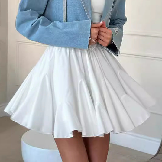 Women's High Waist Skirt Design Ruffled - KuzuSHOP