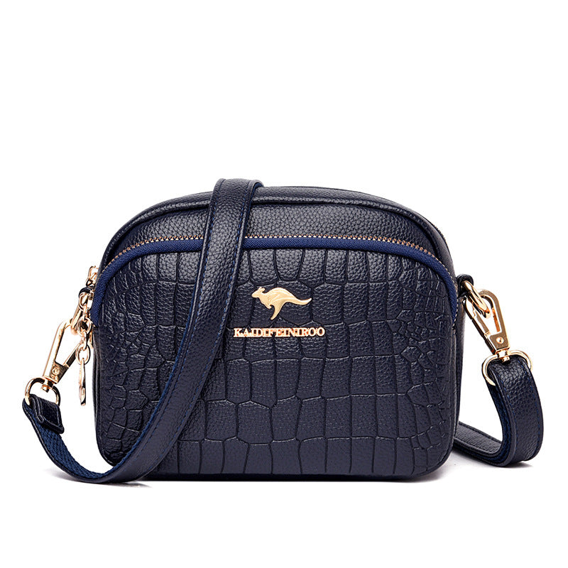 Bag women's bag new 2021 Messenger shoulder bag women's fashion crocodile pattern small bag small square bag Europe and America
