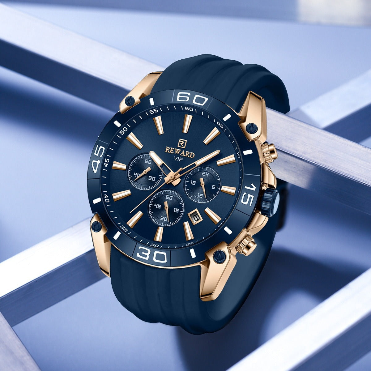 New Men's Quartz Multifunction Three Eyes And Six Needles Chronographe - KuzuSHOP