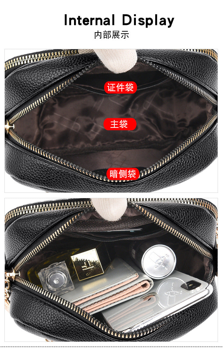 Bag women's bag new 2021 Messenger shoulder bag women's fashion crocodile pattern small bag small square bag Europe and America