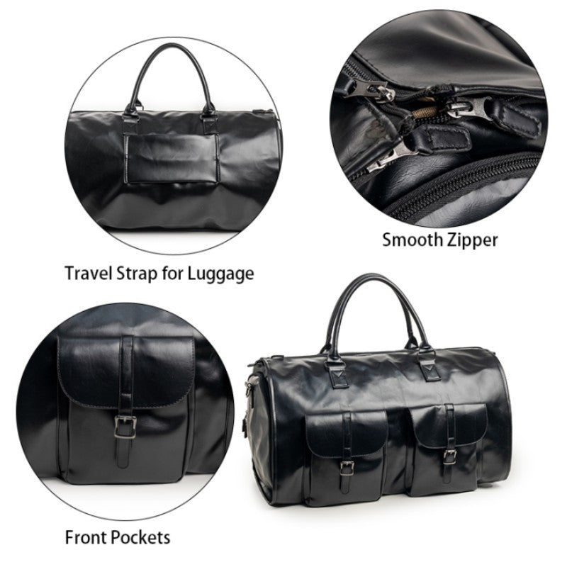 Ready Stock Convertible Hand-held Folding Travel Bags Men's and Women's Clothing Bags Outdoor Fitness Bags Multi-function Overnight Duffel Bags - KuzuSHOP