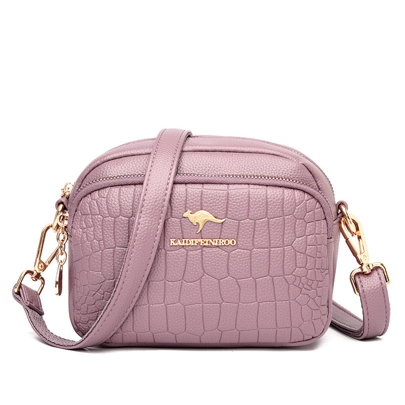 Bag women's bag new 2021 Messenger shoulder bag women's fashion crocodile pattern small bag small square bag Europe and America