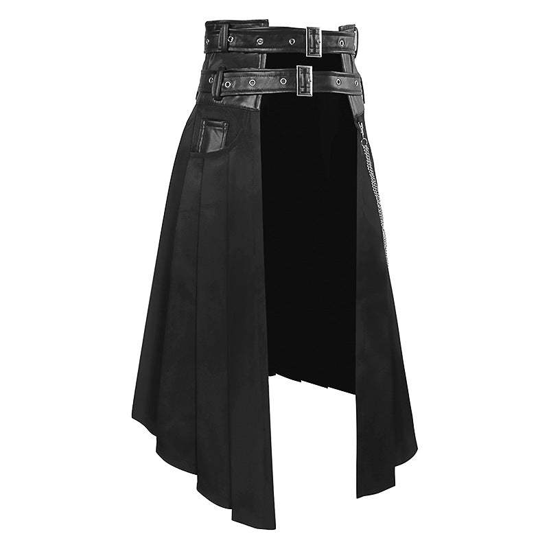 European And American Dark Rock Ashes Gothic Skirt - KuzuSHOP