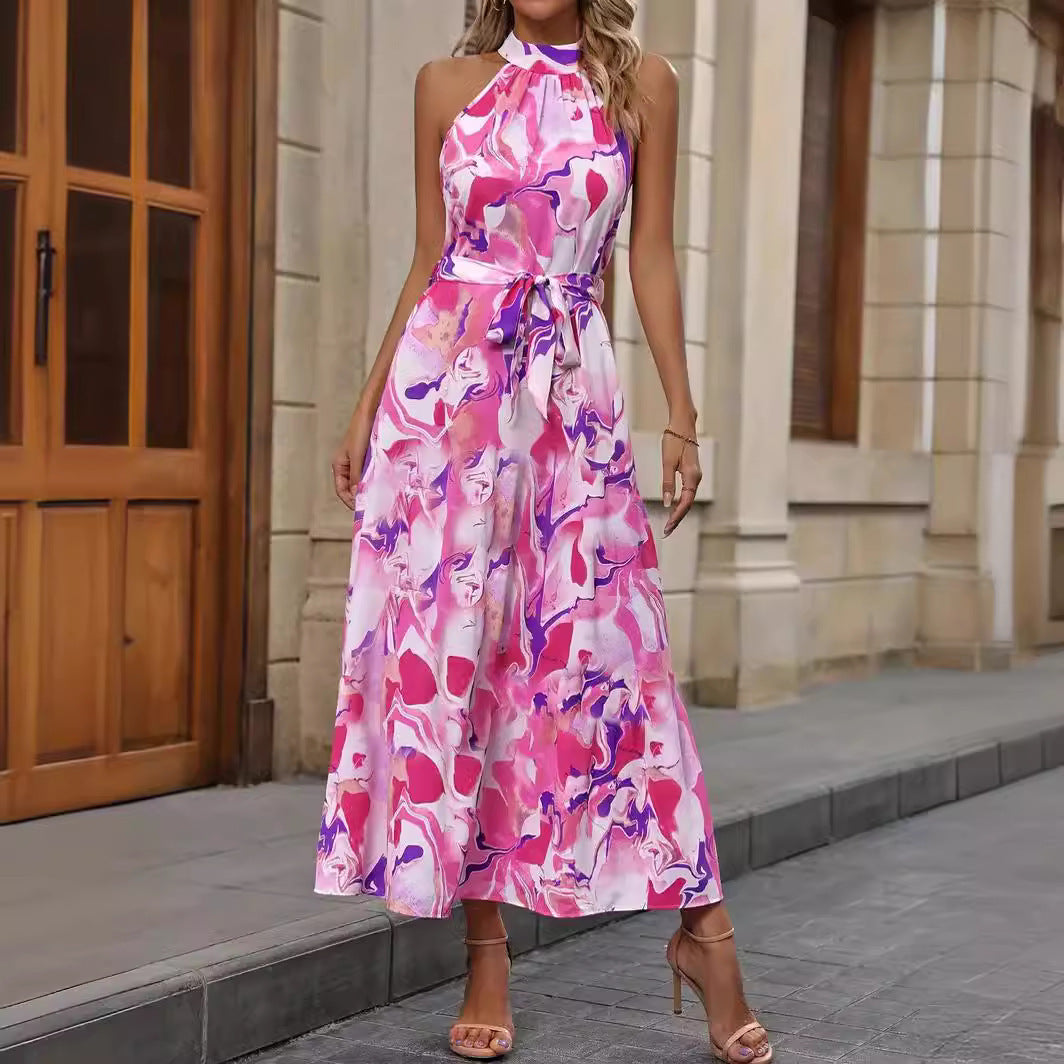 Bohemian Retro Print Dress Women - KuzuSHOP