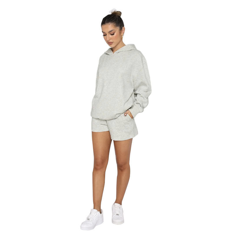 Solid Color Pullover Hooded Long Sleeves Sweater For Women - KuzuSHOP