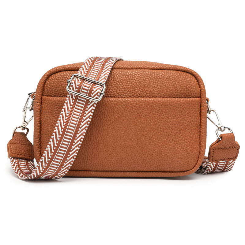 Cross-border foreign trade hot-selling women's bag 2023 spring and summer new small square bag wide shoulder strap single shoulder diagonal bag wholesale distribution